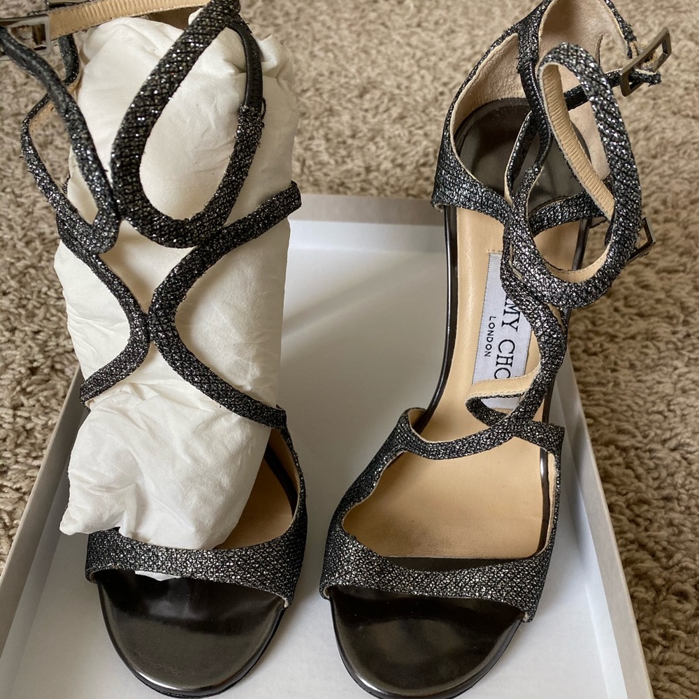 Jimmy Choo glitter heels